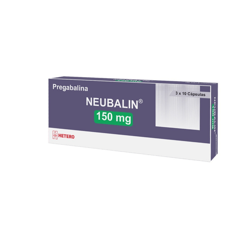 Neubalin 150 Mg Caja Por 30 Tabletas Hetero