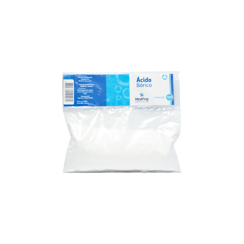 Acido Borico Polvo Bolsa X 100 Gramos Mediseg