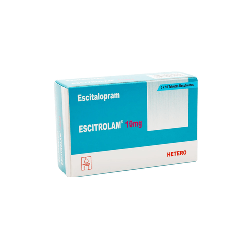 Escitrolam 10 Mg Tableta Recubierta Caja X 30 Tabletas Hetero