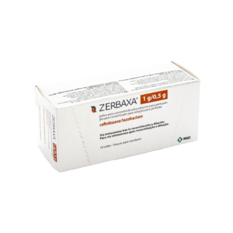 Zerbaxa 1 G/0.5 G Caja X 10 Viales Frosst