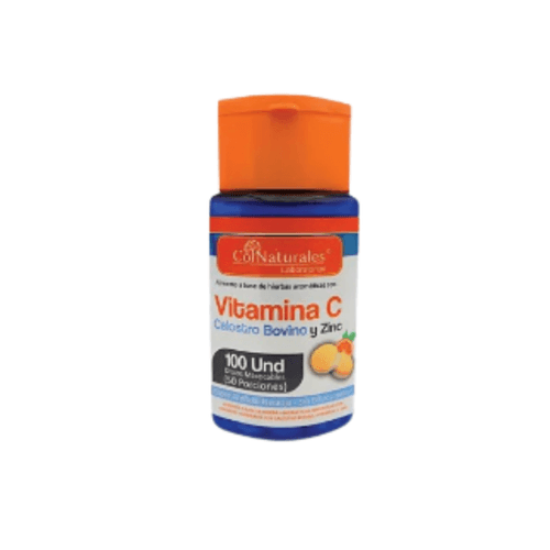 Vitamina C Calostro Bivino Y Zinc Caja X 100 Tabletas