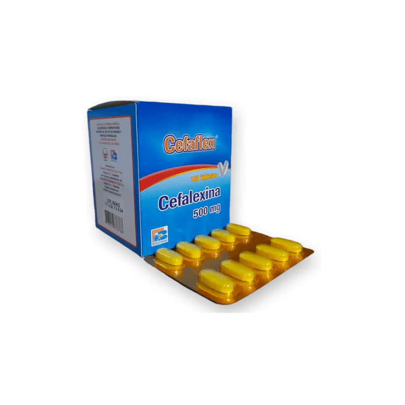 Cefaflex 500 Mg Caja X 100 Tabletas Bioquifar