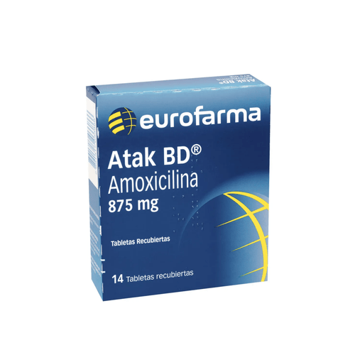 Atak Bd 875 Mg Caja X 14 Tabletas Eurofarma