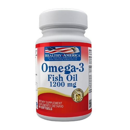 Omega 3 Fish Oil 1200 Mg Frasco X 60 Cápsulas Healthy