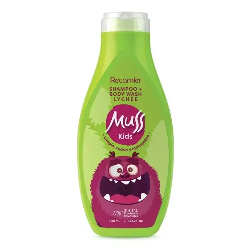 Shampoo Muss Kids + Bodywash Lyche Frasco X 400 Ml Recamier