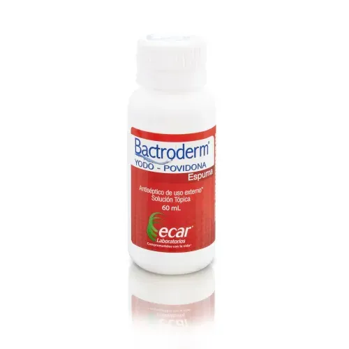 Yodopovidona Bactroderm Espuma 8% Frasco X 60 Ml Solución Ecar