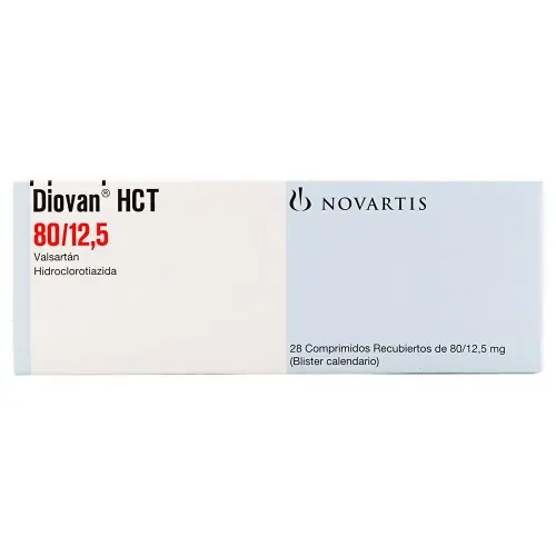 Diovan Hct Hidroclorotiazida 12.5 Mg Valsartan 80 Mg Caja X 28 Comprimidos Siegfried