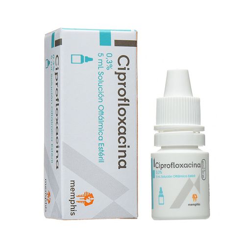 Ciprofloxacina 0.3% Oftálmico Frasco X 5Ml Gotas Memphis