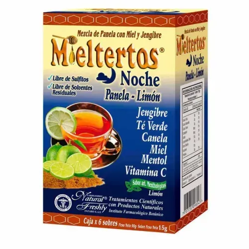 Mieltertos Noche Panela Limón Caja X 6 Sobres Natural Freslhy