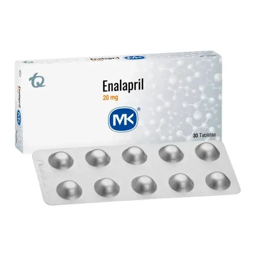 Enalapril 20 Mg Caja X 30 Tabletas Mk