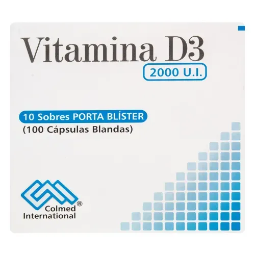 Vitamina D3 2000 Ui Caja X 100 Cápsulas Colmed