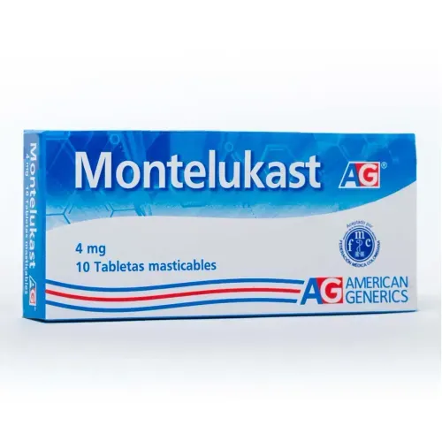 Montelukast 4 Mg Caja X 10 Tabletas Ag
