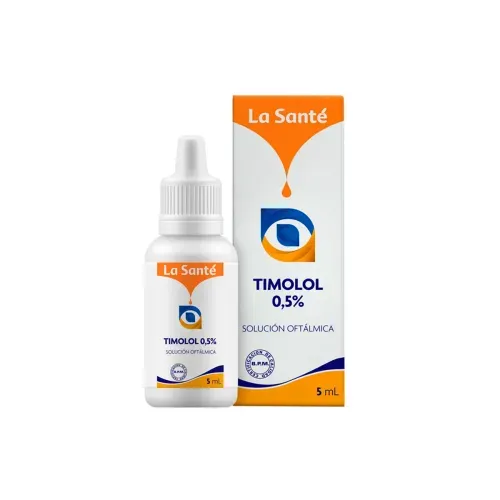 Timolol Solución Oftálmico 5 Mg/Ml Frasco X 5 Ml Gotas La Santé