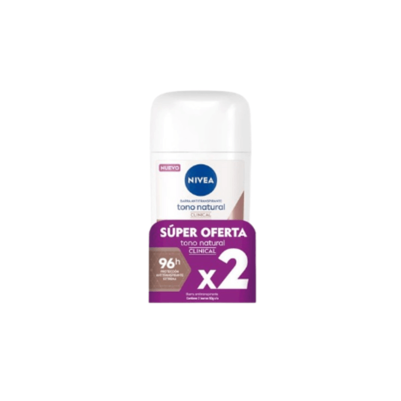 Desodorante Nivea Clinical Tono Natural 2 Und