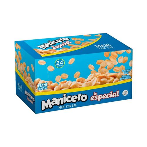 Maní La Especial Manicero con Sal Caja x 24 Und de 21 g