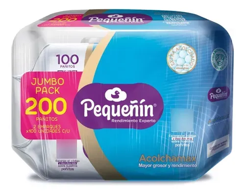 Pañitos Húmedos Pequeñín Acolchamax Pack x 200 Unidades