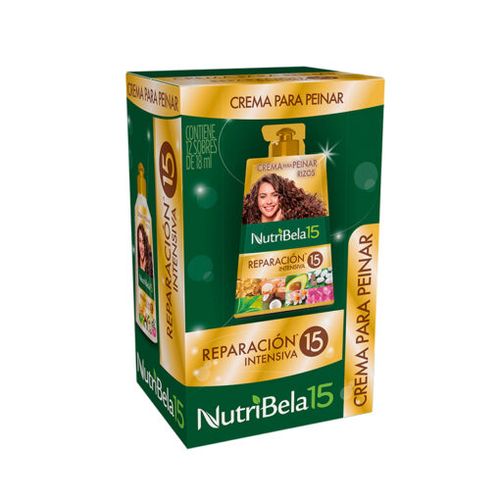 Crema para Peinar Nutribela Reparación Intensiva Caja x 12 Sobres de 18 ml