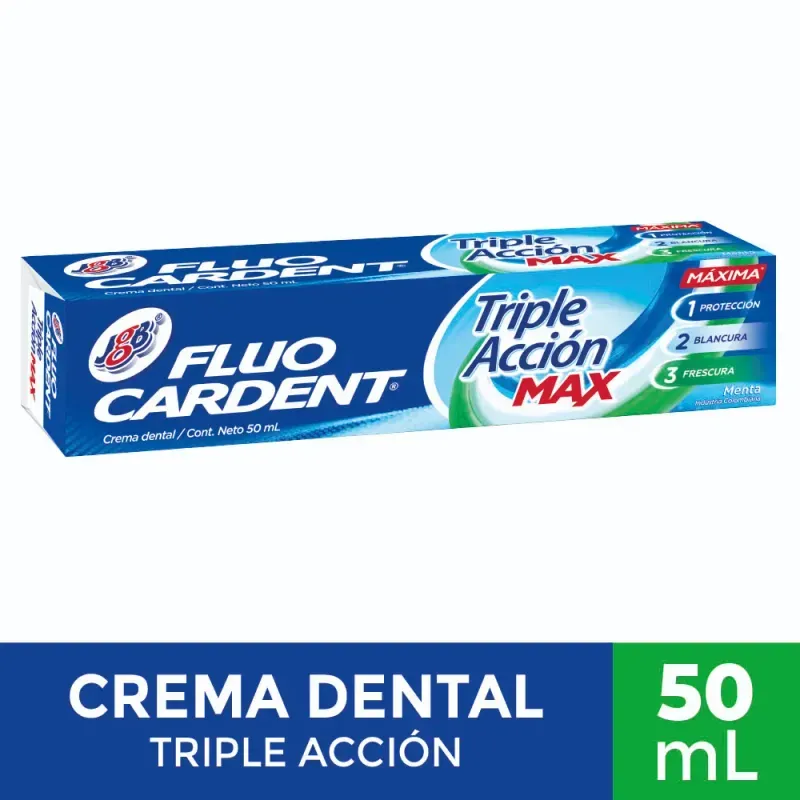Crema Dental Fluocardent Turbo Fresh 50 ml