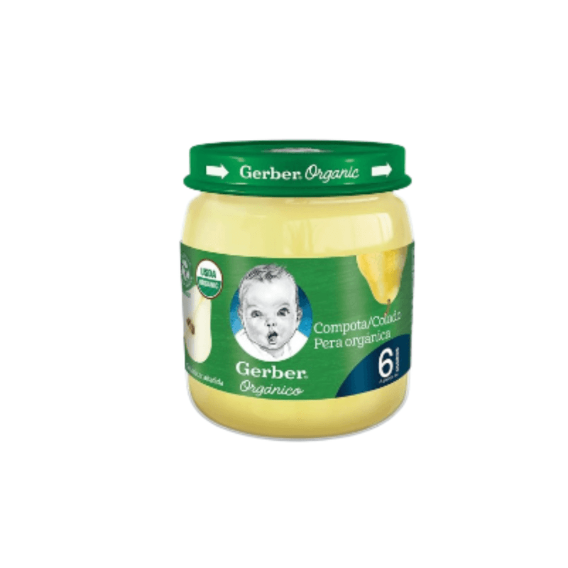 Compota Gerber Orgánica Pera Fruta 113 Gr