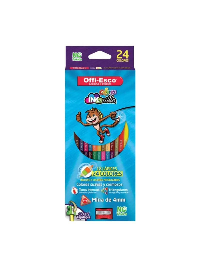 Lápices Colores Doble Punta Caja 12 Unidades