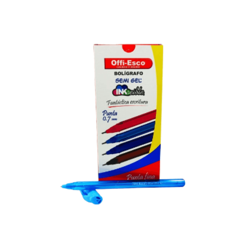 Bolígrafo Semi Gel Oe-077F Display 12 Colores