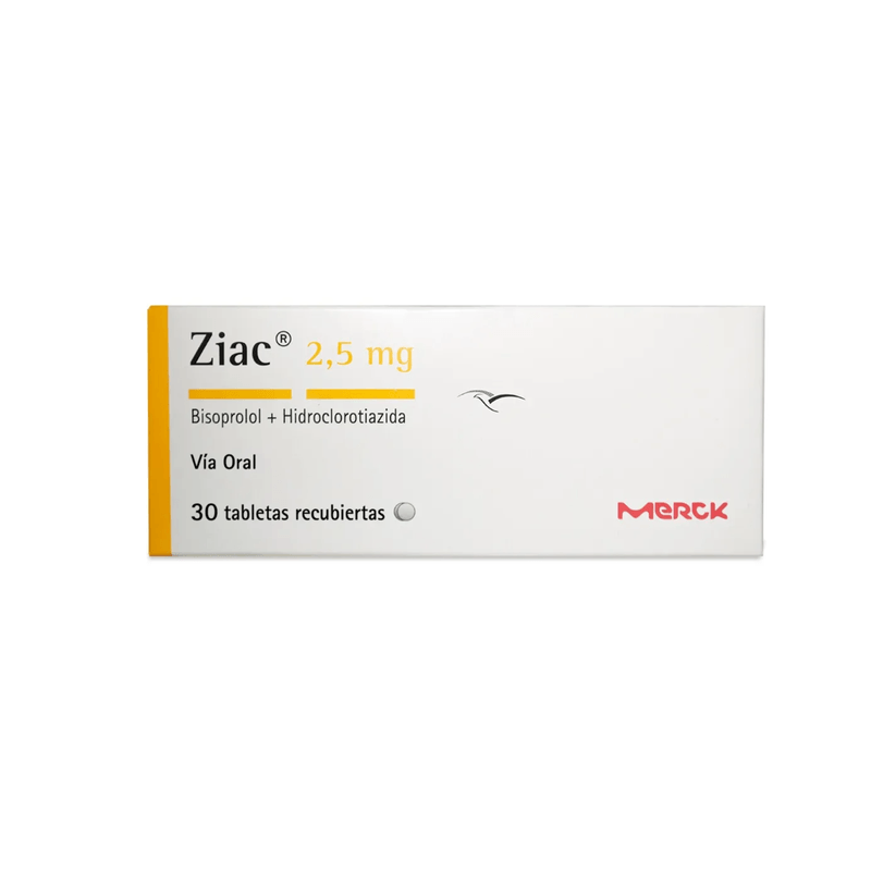 Ziac 2.5 Mg / 6.25 Mg Caja 30 Tabletas