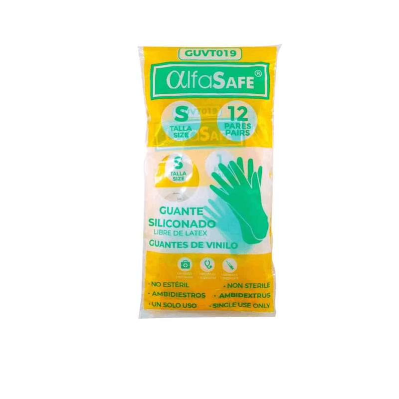 Guante Silicona Vinilo Talla S 12 Pares