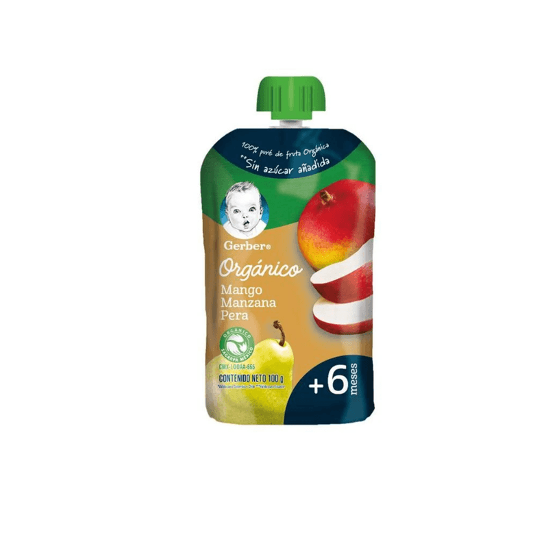 Compota Gerber Mango Manzana Pera 100 Gr