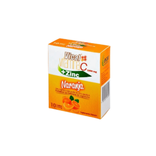 Vical Vitamina C + Zinc Naranja Caja 10 Sobres 2.4 Gr