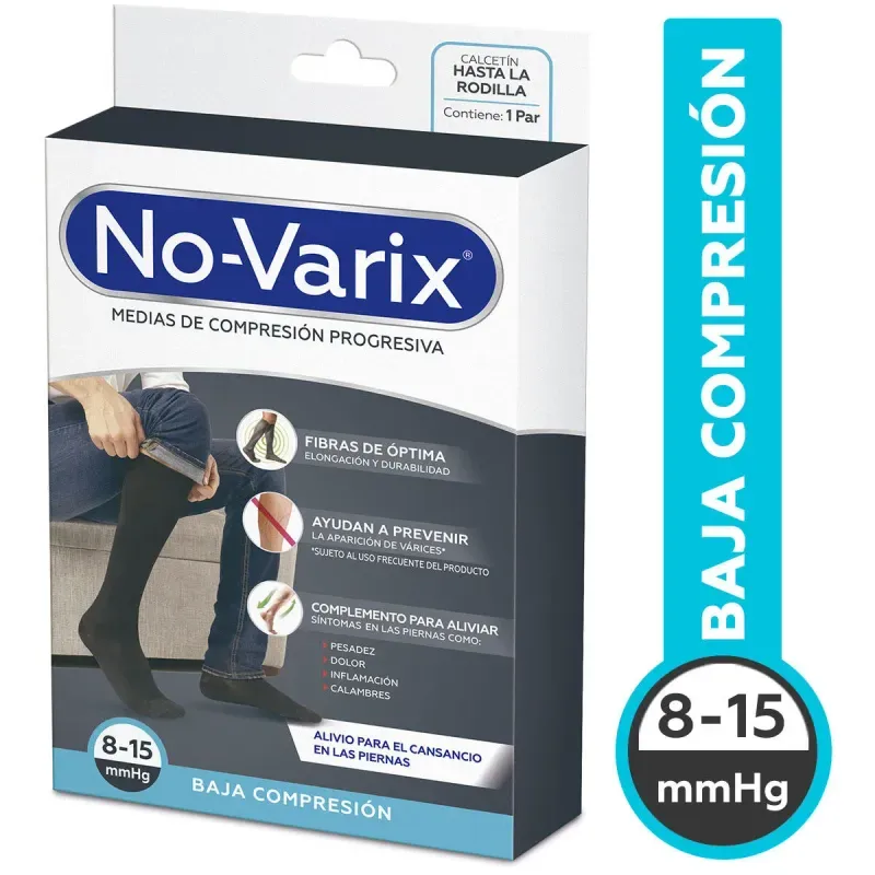 Calcetín No Varix 8-15 Hombre Negro Talla M