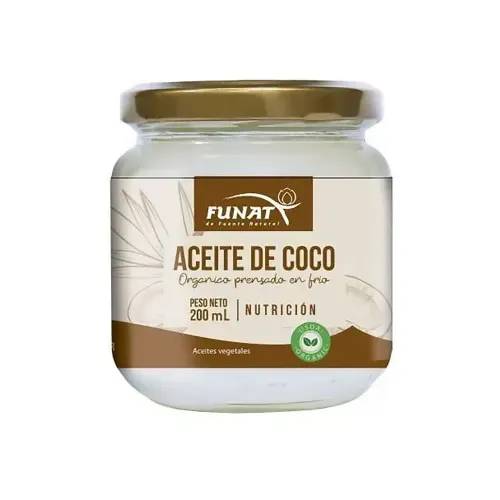 Aceite De Coco Orgánico Frasco 200 Ml