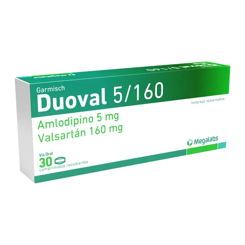 Duoval 5 Mg / 160 Mg Caja 30 Tabletas