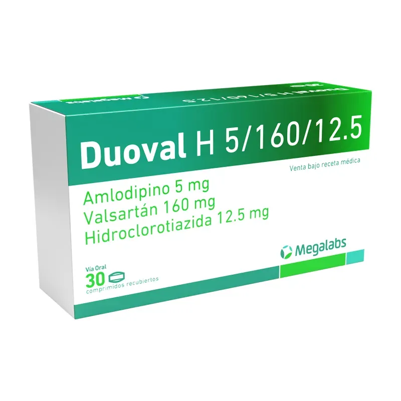 Duoval H 5/160/12.5 Mg Tabletas 30 Control