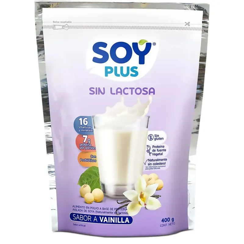 Soya Premium Vainilla Sin Lactosa Bolsa 380 Gr