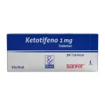 Ketotifeno 1 Mg Caja 30 Tabletas Recubiertas