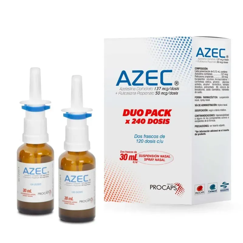 Azec 137 Mcg/50 Mcg Duopack 2 Frascos 30 Ml