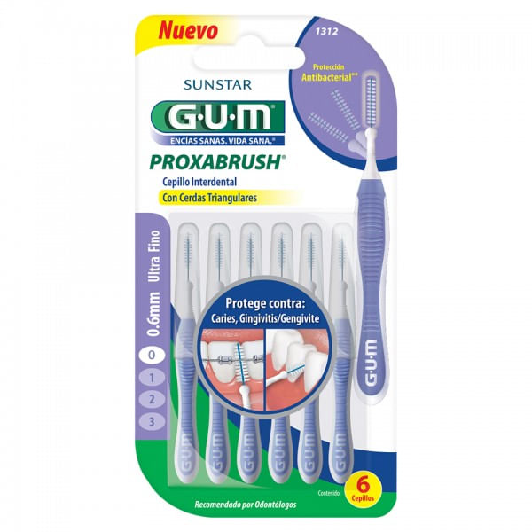 Cepillo Interdental Gum Cilíndrico 0.6 Mm 6