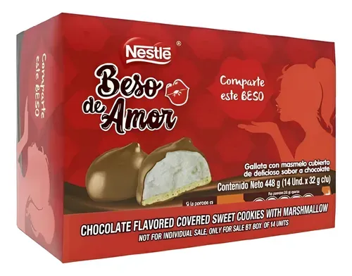 Galletas Beso De Amor Display 14 Und 32 Gr