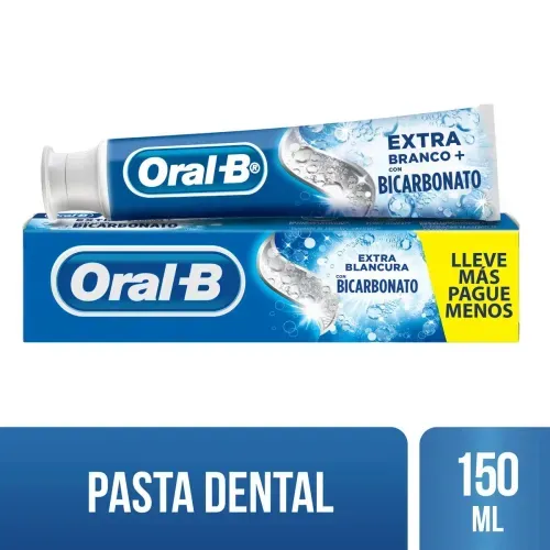 Crema Dental Oral B Extra Blancura Con Bicarbonato 150 Ml