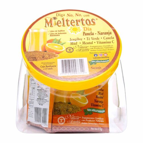 Mieltertas Gripe Día Sabor Naranja 25 Sobres + Bombonera