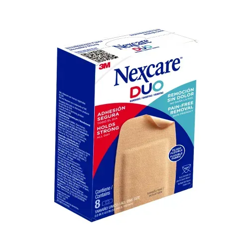 Curitas/Banditas Adhesivas Nexcare Dúo Rodilla/Codo 8 Unidades 3M
