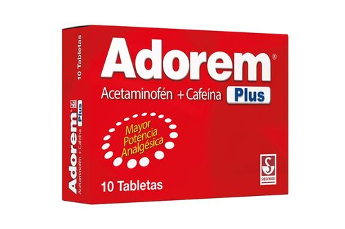 Adorem Plus (Acetaminofén/Cafeína) 500 Mg/50 Mg Caja 10 Tabletas