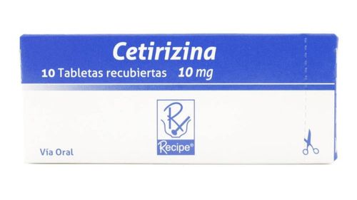 Cetirizina 10 Mg Caja X  10 Tabletas Reci