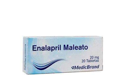 Enalapril Maleato 20 Mg Caja X 20 Tabletas Coaspharma