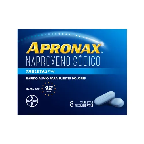 Apronax Liquigel Naproxeno Sódico 275 Mg Caja X 8 Cápsulas Bayer