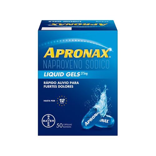 Apronax Liquigel Naproxeno Sódico 275 Mg Caja X 50 Cápsulas Bayer