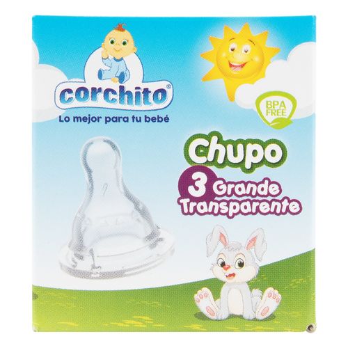 Chupo Corchito Biberón Blanco No 3 Andina