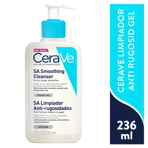 Gel Limpiador Anti-Rugosidades Cerave Para Piel Seca, Rugosa E Irregular Frasco X 236G