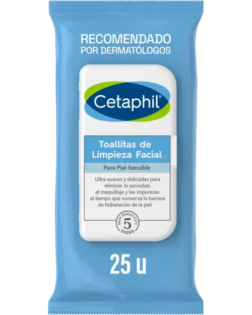 Toallas De Limpieza Facial Cetaphil Para Piel Sensible Bolsa X 25 Unidades
