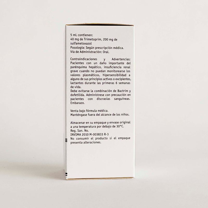Bactrim suspensión 200/40 mg frasco 100 ml